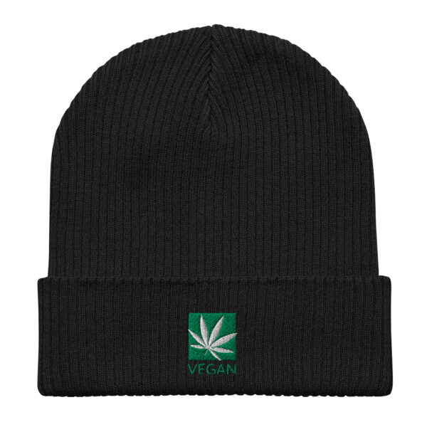 Jacee Vegan Organic ribbed beanie - Image 2