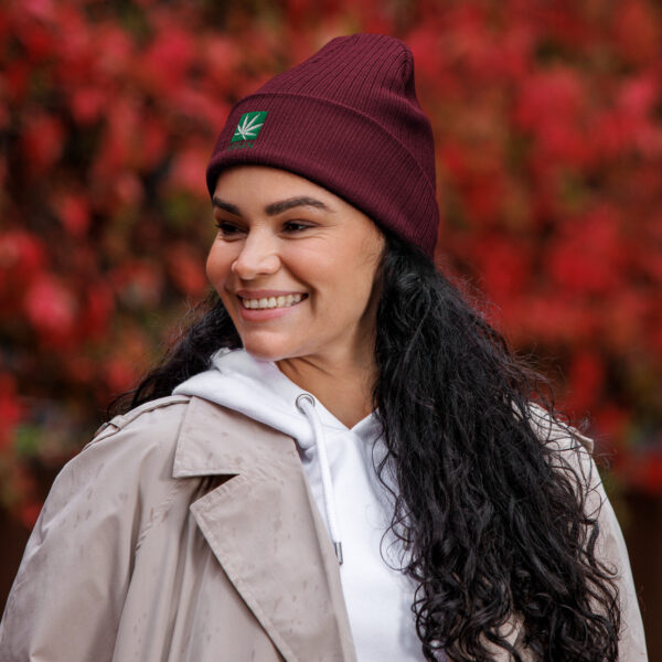 Jacee Vegan Organic ribbed beanie - Image 6