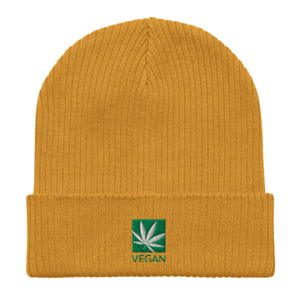 Jacee Vegan Organic ribbed beanie - Image 4