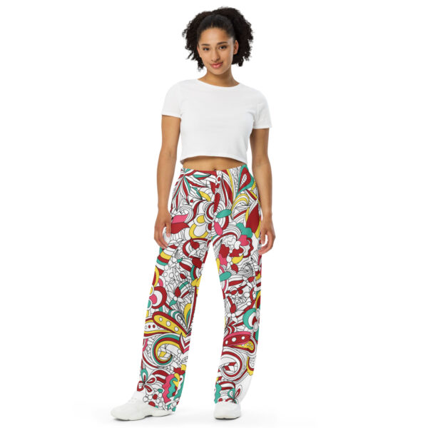 Jacee All-over print unisex wide-leg pants