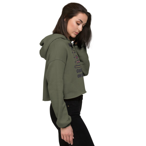 Trendy Branded Crop Hoodie - Image 9