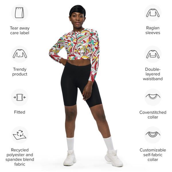 Jacee Recycled long-sleeve crop top - Image 4